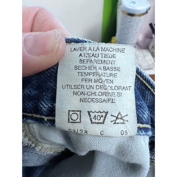 Early 90s TOMMY HILFIGER Jeans 26x29.5 Slim Big Patch Logo 1990s Denim Vintage - Picture 11 of 15